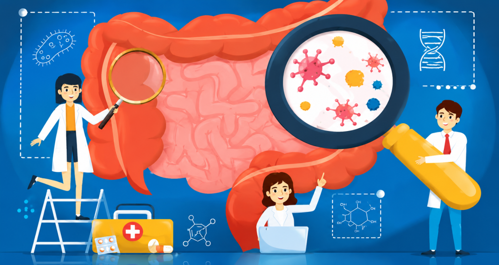 Doctor explaining the major risk factors and prevention methods for colorectal cancer to a patient.