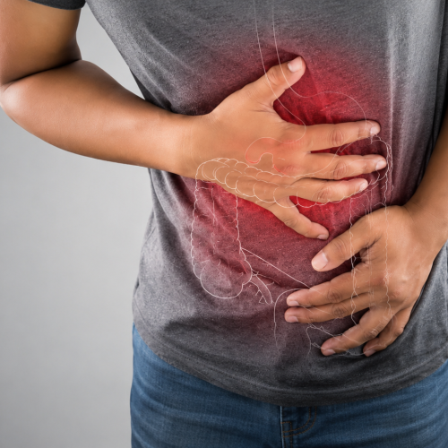 Patient experiencing frequent belching while consulting a gastroenterologist for digestive health concerns