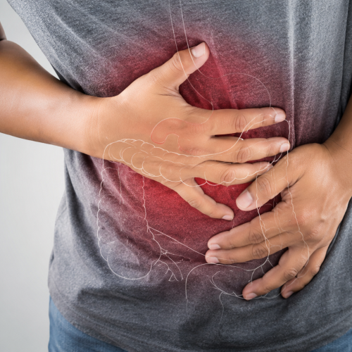 Patient experiencing frequent belching while consulting a gastroenterologist for digestive health concerns