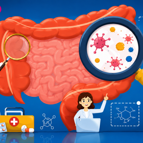 Doctor explaining the major risk factors and prevention methods for colorectal cancer to a patient.